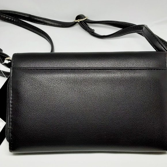 JONES NEW YORK Leather Crossbody Black - NWT - Picture 3 of 8